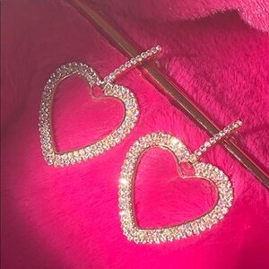 Sparkling Crystal Heart Earrings